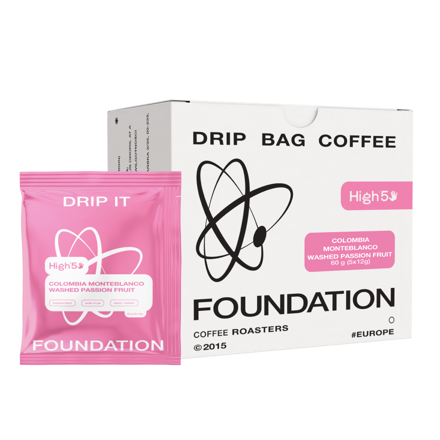 Drip Bags Colombia Monteblanco Lavado Maracuyá 5 piezas x 12 g